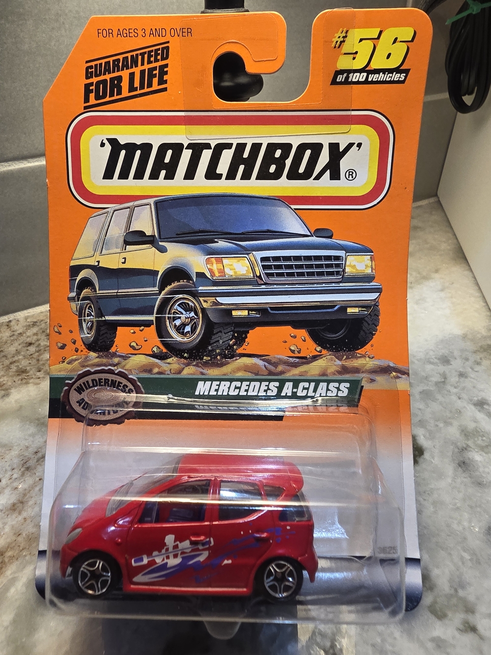 Matchbox Red Mercedes A-Class Toy Car with Racing Graphics